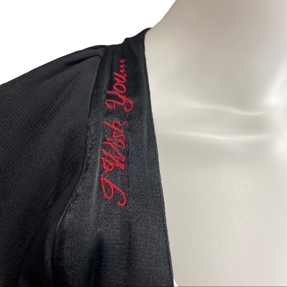 I Wish You Embroidered Black Pleated Midi Dress US Small - Picture 4 of 11